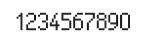 5×9数字点阵字体 ddN59AB1827