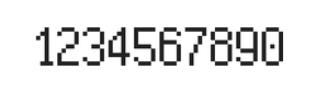 5×9数字点阵字体 ddN59AB1830