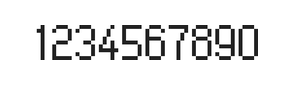 5×9数字点阵字体 ddN59AB1832