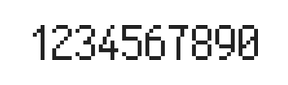 5×9数字点阵字体 ddN59AB1833