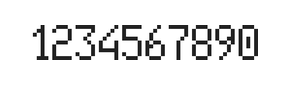 5×9数字点阵字体 ddN59AB1834