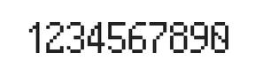 5×9数字点阵字体 ddN59AB1835