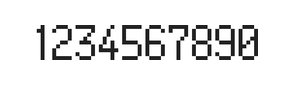 5×9数字点阵字体 ddN59AB1836