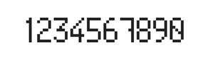5×9数字点阵字体 ddN59AB1838
