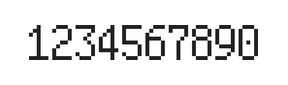 5×9数字点阵字体 ddN59AB1842