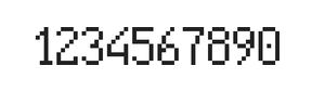 5×9数字点阵字体 ddN59AB1844