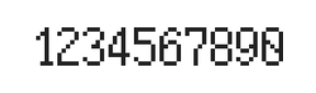 5×9数字点阵字体 ddN59AB1849