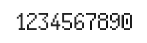 5×9数字点阵字体 ddN59AB1852