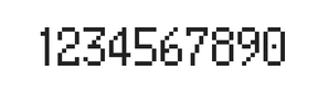 5×9数字点阵字体 ddN59AB1854