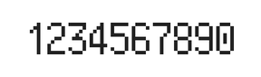 5×9数字点阵字体 ddN59AB1856