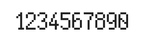 5×9数字点阵字体 ddN59AB1860