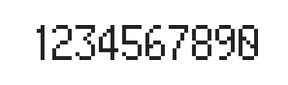 5×9数字点阵字体 ddN59AB1863