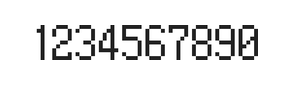 5×9数字点阵字体 ddN59AB1864