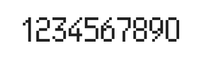 5×9数字点阵字体 ddN59AB1866