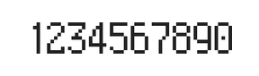 5×9数字点阵字体 ddN59AB1870