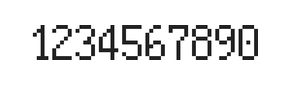 5×9数字点阵字体 ddN59AB1871