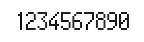 5×9数字点阵字体 ddN59AB1875