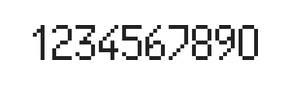 5×9数字点阵字体 ddN59AB1876