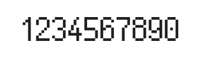 5×9数字点阵字体 ddN59AB1880