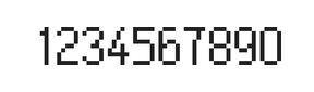 5×9数字点阵字体 ddN59AB1891