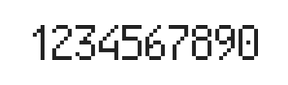 5×9数字点阵字体 ddN59AB1892