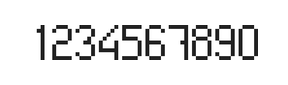 5×9数字点阵字体 ddN59AB1896