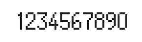 5×9数字点阵字体 ddN59AB1898