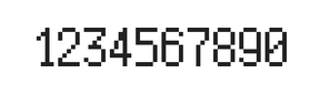5×9数字点阵字体 ddN59AB1899