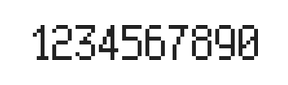 5×9数字点阵字体 ddN59AB1901