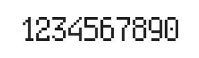 5×9数字点阵字体 ddN59AB1907