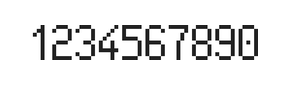 5×9数字点阵字体 ddN59AB1909