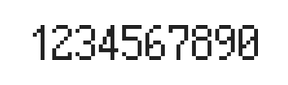 5×9数字点阵字体 ddN59AB1910