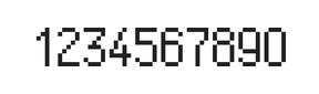 5×9数字点阵字体 ddN59AB1911