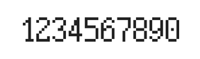 5×9数字点阵字体 ddN59AB1914