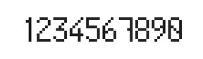 5×9数字点阵字体 ddN59AB1917