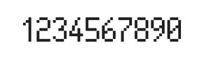 5×9数字点阵字体 ddN59AB1922