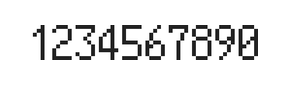 5×9数字点阵字体 ddN59AB1924