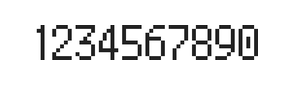 5×9数字点阵字体 ddN59AB1926