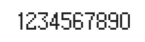 5×9数字点阵字体 ddN59AB1927
