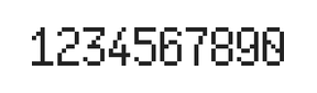 5×9数字点阵字体 ddN59AB1931