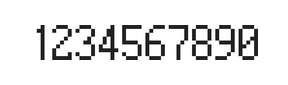 5×9数字点阵字体 ddN59AB1932