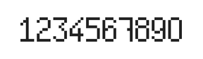 5×9数字点阵字体 ddN59AB1933
