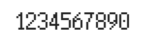 5×9数字点阵字体 ddN59AB1934
