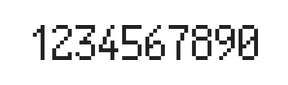 5×9数字点阵字体 ddN59AB1938