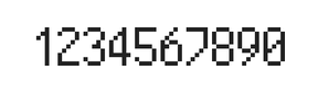 5×9数字点阵字体 ddN59AB1939