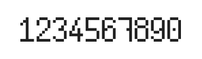 5×9数字点阵字体 ddN59AB1940