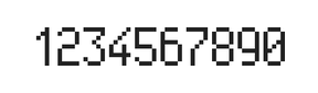 5×9数字点阵字体 ddN59AB1941
