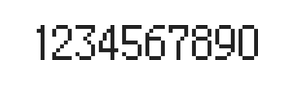 5×9数字点阵字体 ddN59AB1942