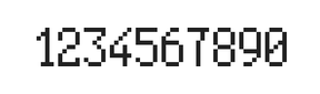 5×9数字点阵字体 ddN59AB1944