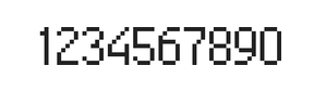 5×9数字点阵字体 ddN59AB1948